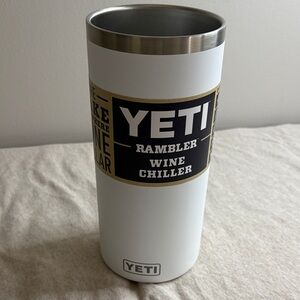 YETI Rambler Wine Chiller - Classic White and Silver